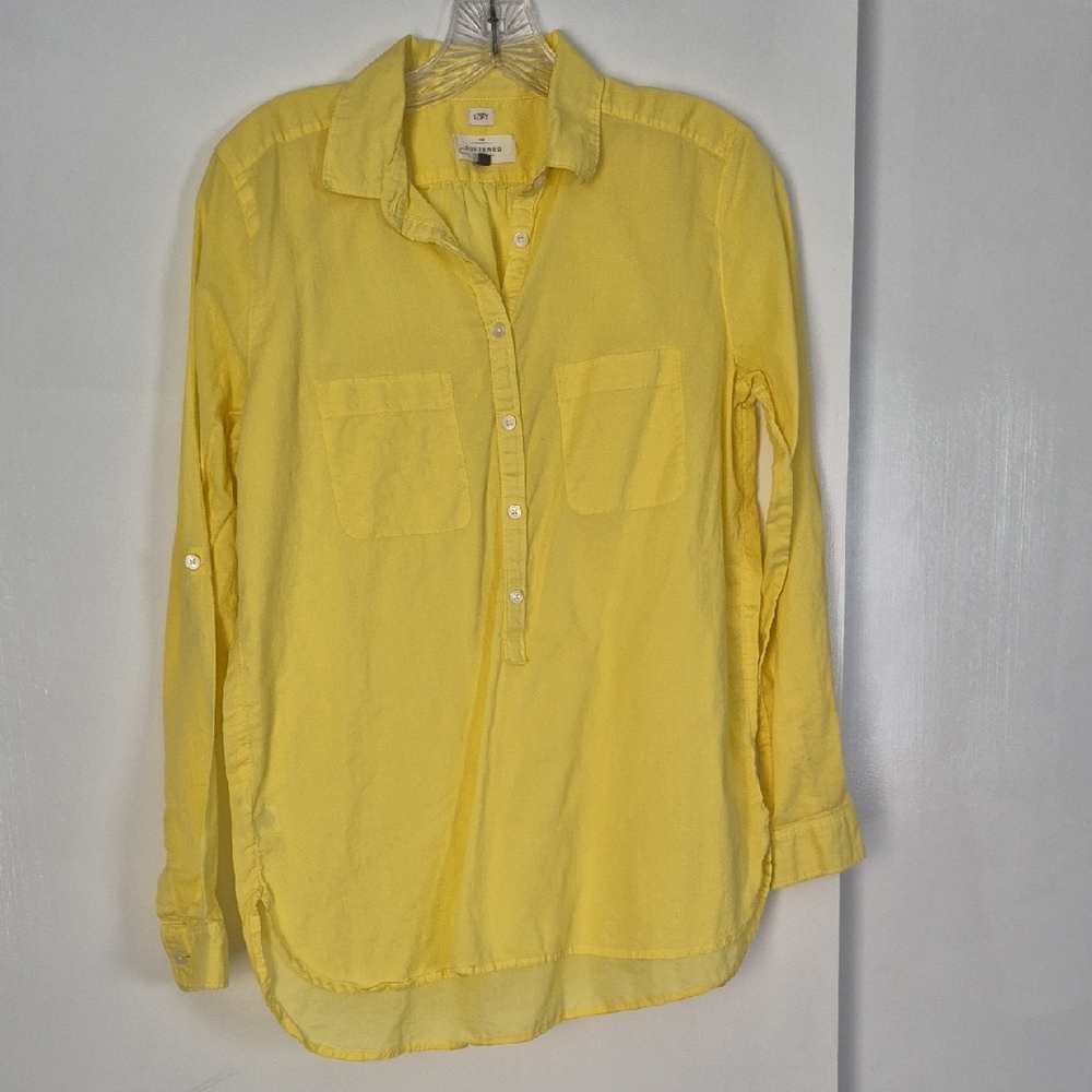 LOFT Softened Yellow Shirt